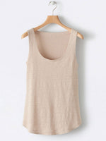 LilyWish Solid Square Neck Casual Tank Tops