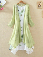 Green Long Sleeve Mini Dress