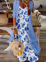 Chiffon Loose Casual Two-Piece Maxi Dress