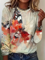 Round Neck Long Sleeve Top