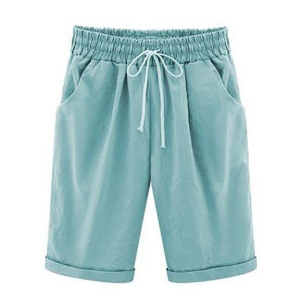 Women's Casual Loose-Fit Cotton Summer Shorts with Pockets