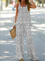 Ethnic Sleeveless Spaghetti Strap Casual Two-Piece Set