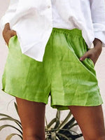 Women's Lightweight Cotton Drawstring Shorts with Pockets