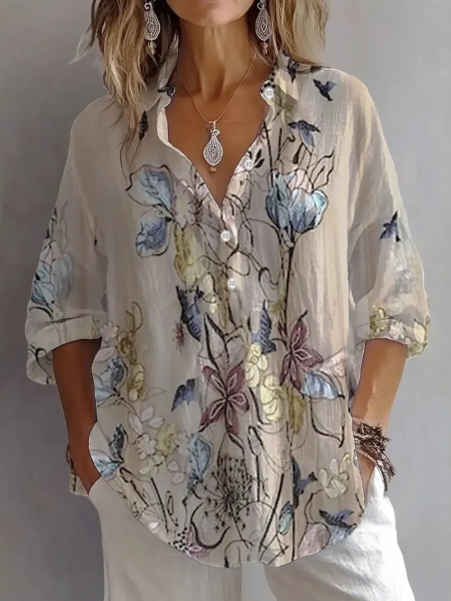 LilyWish Retro Coffee Long Sleeve Top