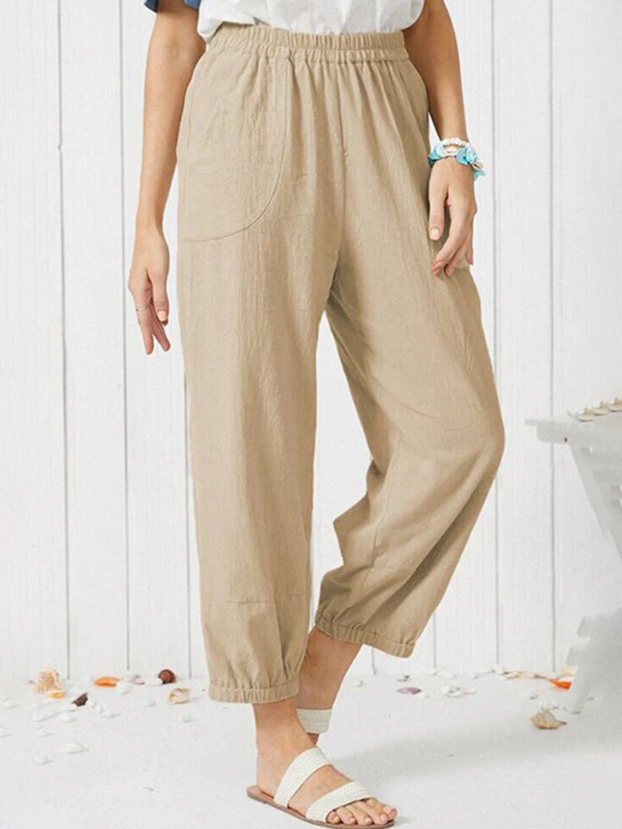 Pure Linen Casual Pants