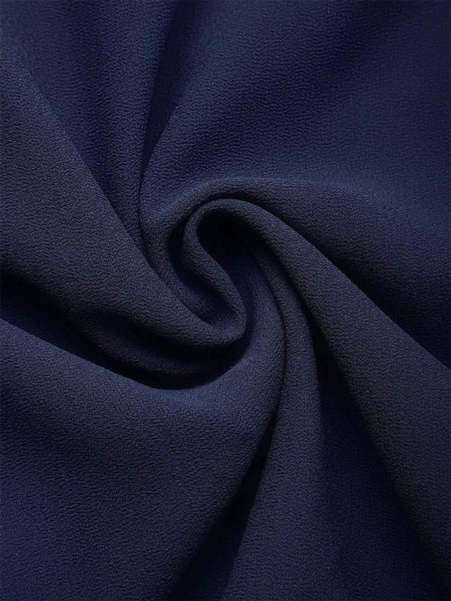 Wedding Party Lace Chiffon Zip 3/4 Sleeve Midi Formal Dress