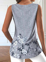 LilyWish Vintage Floral Print Tank Top