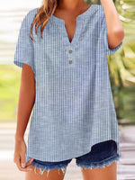 LilyWish Comfy V-Neck Short Sleeve Top