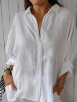 Women's Cotton Half Sleeve Button Down Shirt