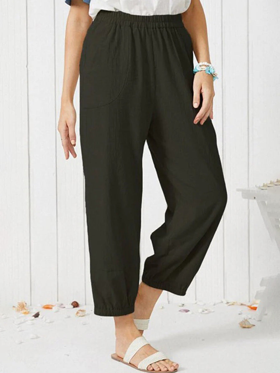 Pure Linen Casual Pants