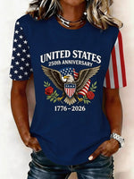 Women's United States 250th Anniversary Eagle Graphic Crew Neck T-Shirt