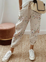 Butterfly Print Casual Long Harem Pants