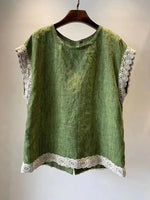 Retro Art Lace Sleeveless Top