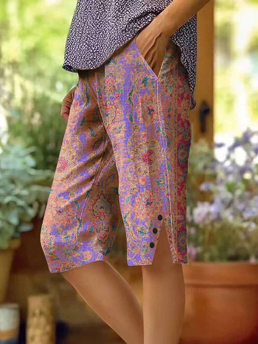Women's Retro Ethnic Totem Print Casual Pants