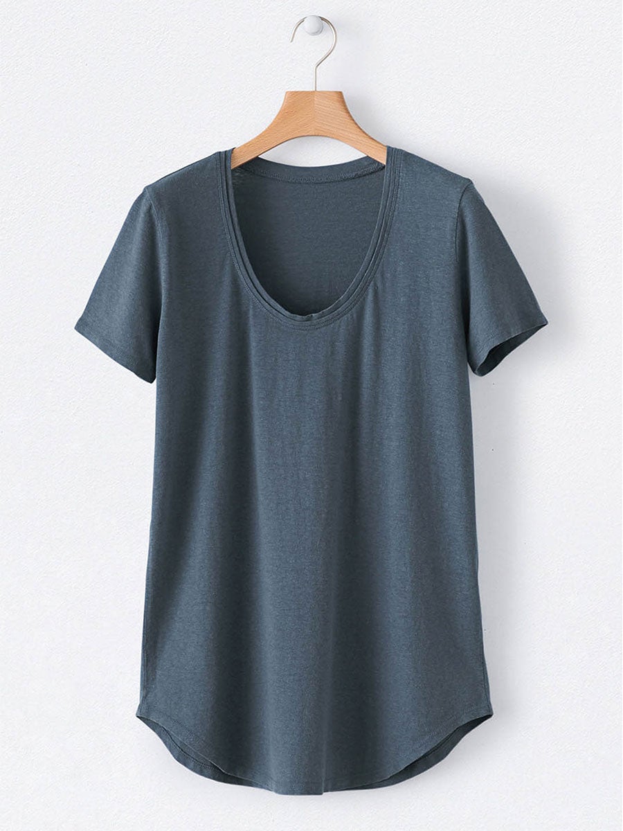 LilyWish Solid Color Round Neck Casual Blouse
