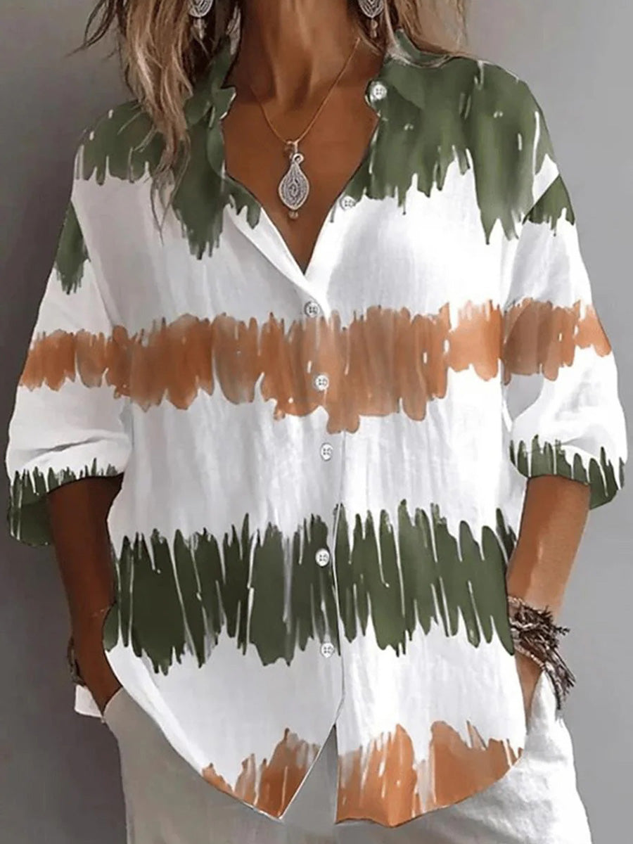 LilyWish Modern Collared 3/4 Sleeve Shirt