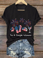 LilyWish Cool Black V-neck Short Sleeve Top