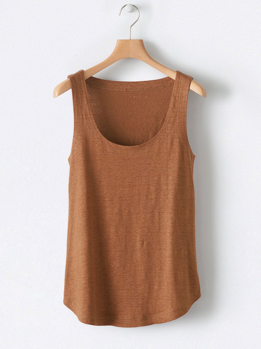 LilyWish Solid Square Neck Casual Tank Tops