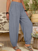 LilyWish Women's Pure Color Casual Cotton Pants