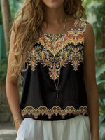 LilyWish Modern Round Neck Sleeveless Top