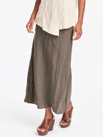 Plain Coffee Maxi Skirt
